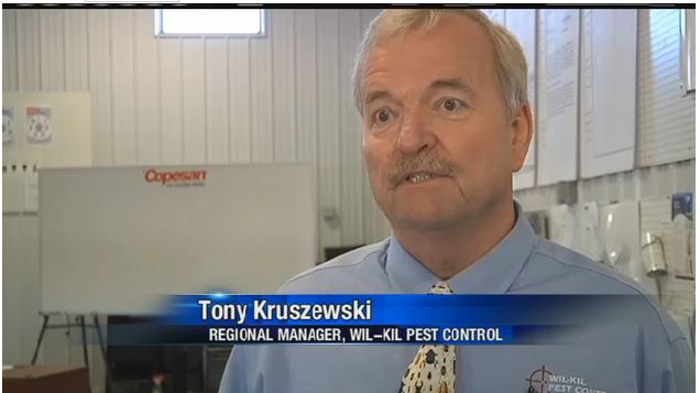 Wil-Kil Regional Manager Tony Kruszewski on local news.
